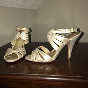 Audrey Brooke gold heels